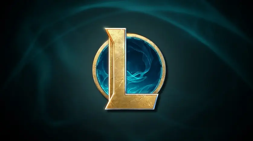 Official League of Legends emblem on a dark teal background